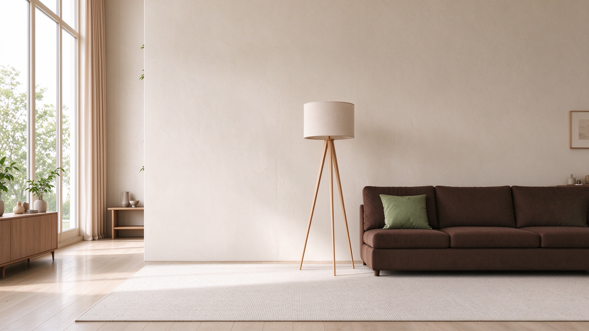 Beige Floor Lamp