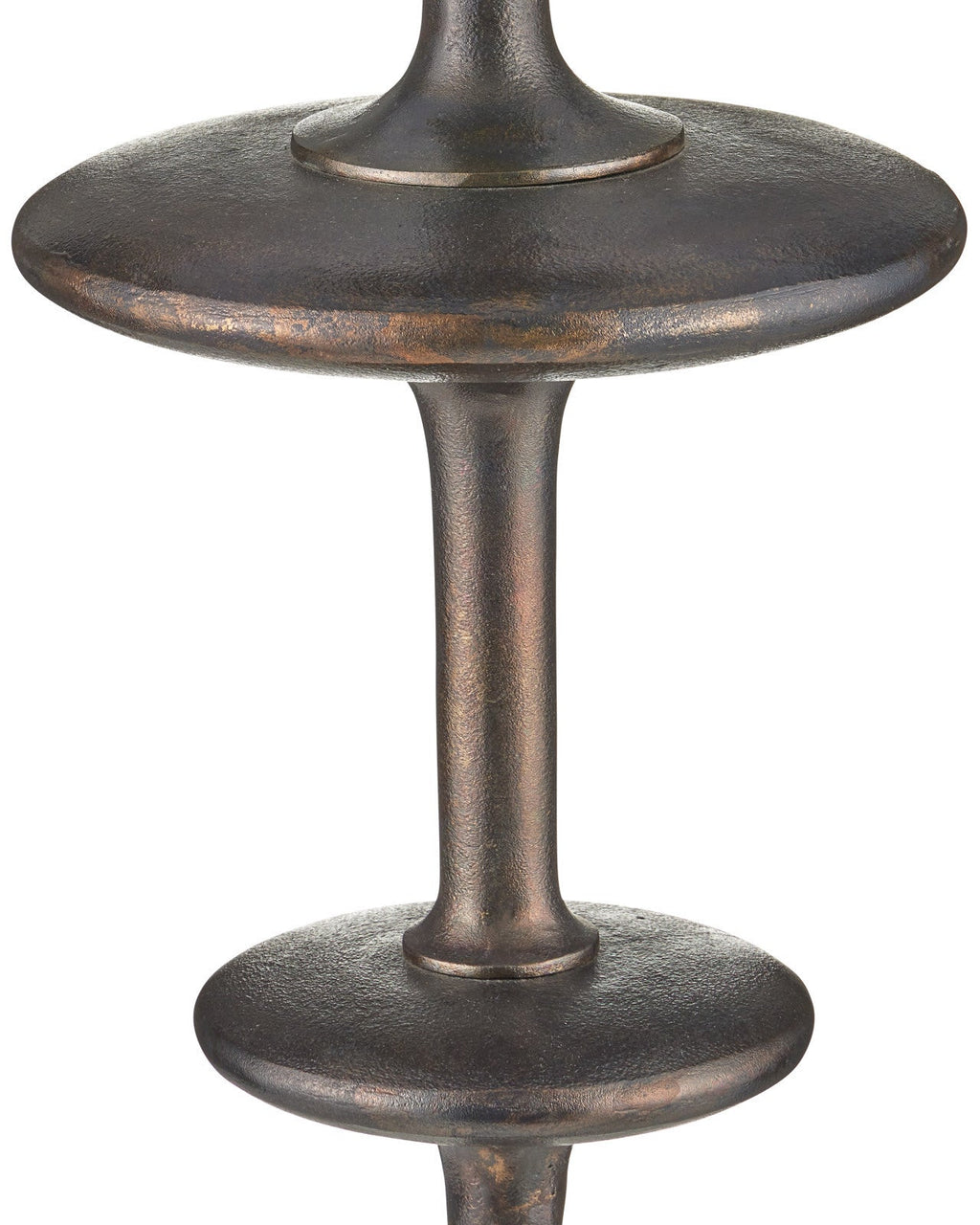 Lampadaire sculptural en aluminium de 64.5 pouces, finition bronze foncé