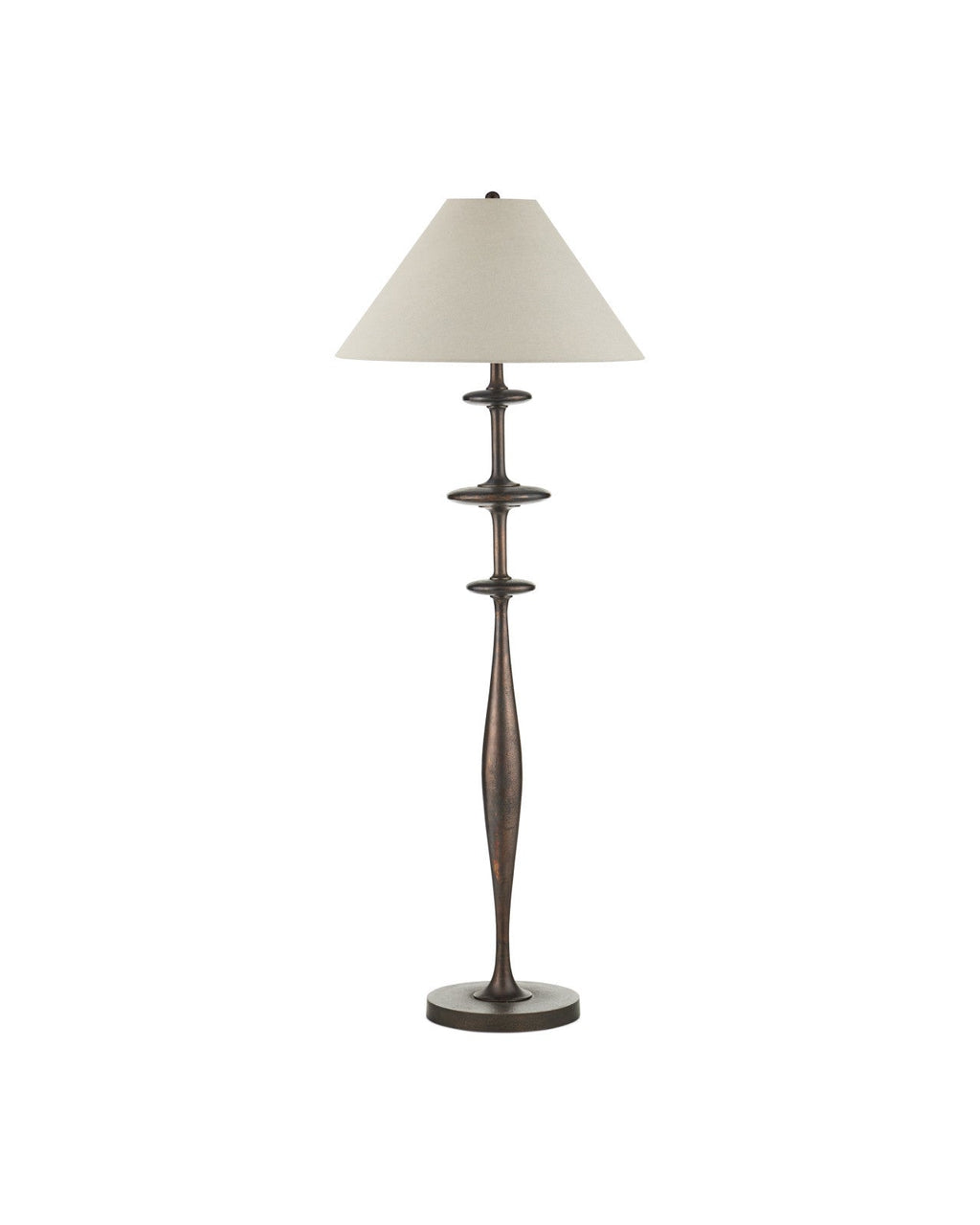 Lampadaire sculptural en aluminium de 64.5 pouces, finition bronze foncé