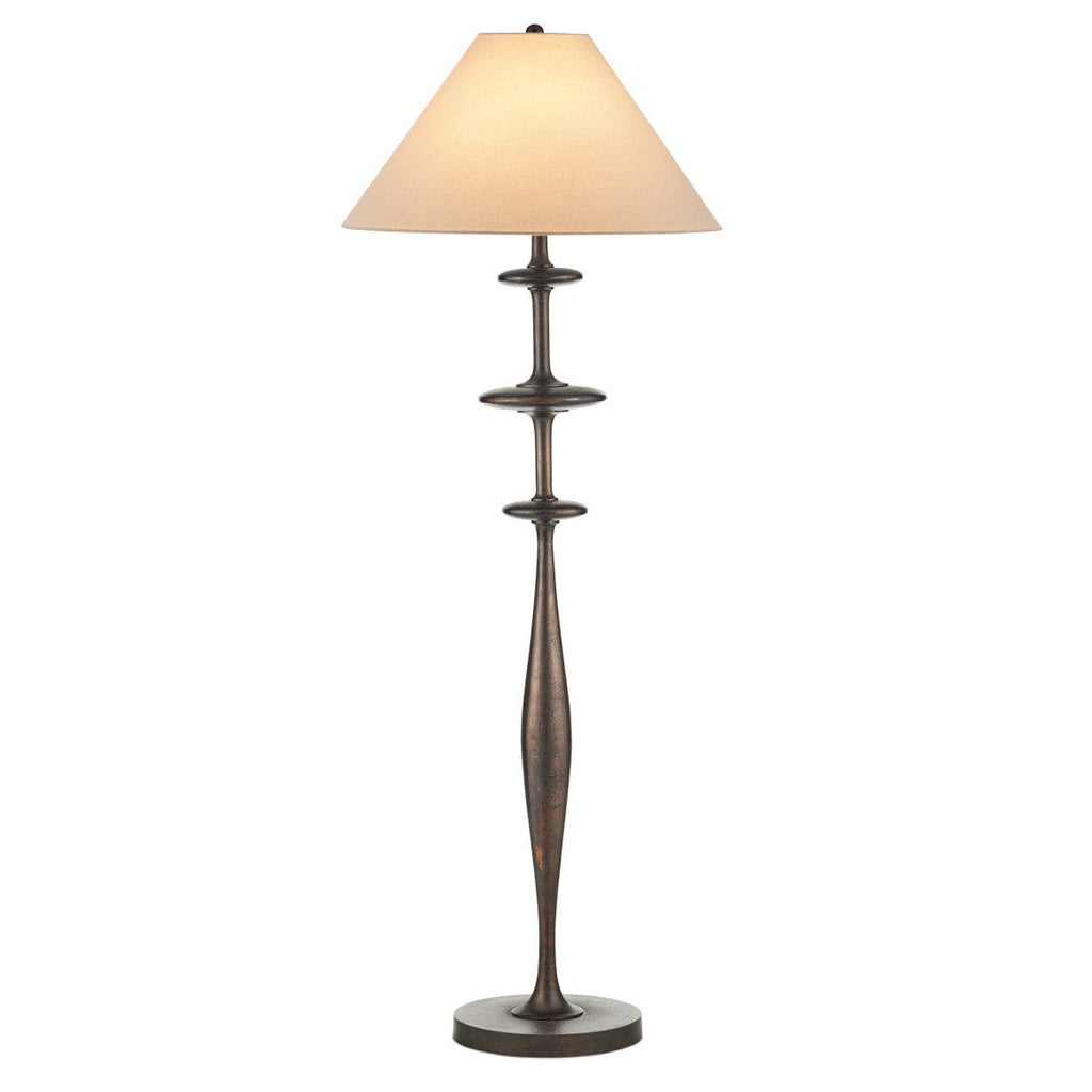Lampadaire sculptural en aluminium de 64.5 pouces, finition bronze foncé