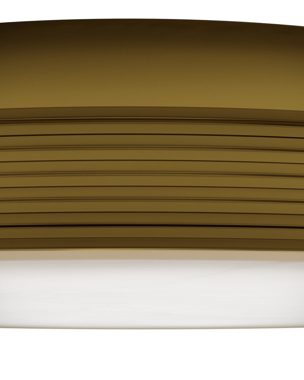 15.75-Inch Alabaster and Antique Brass LED Flush Mount