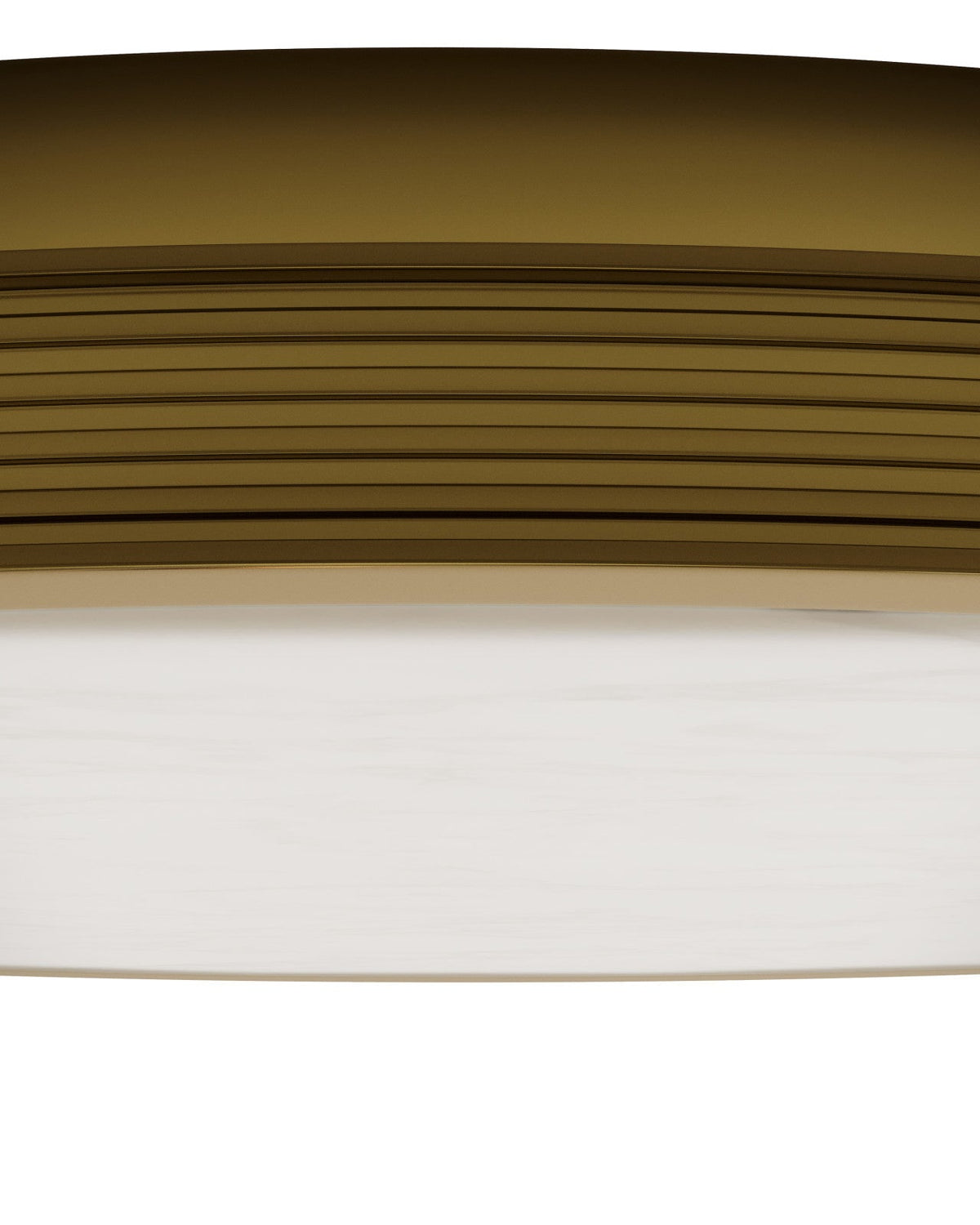 23.5-Inch Alabaster and Antique Brass LED Flush Mount