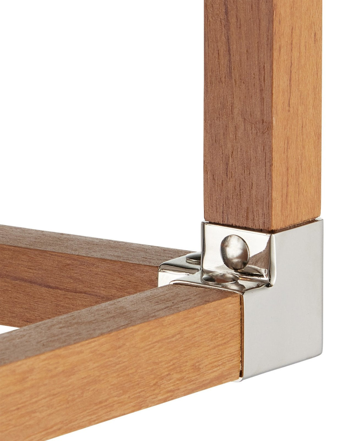 16.25-Inch Natural Teak and Polished Nickel Semi-Flush Mount