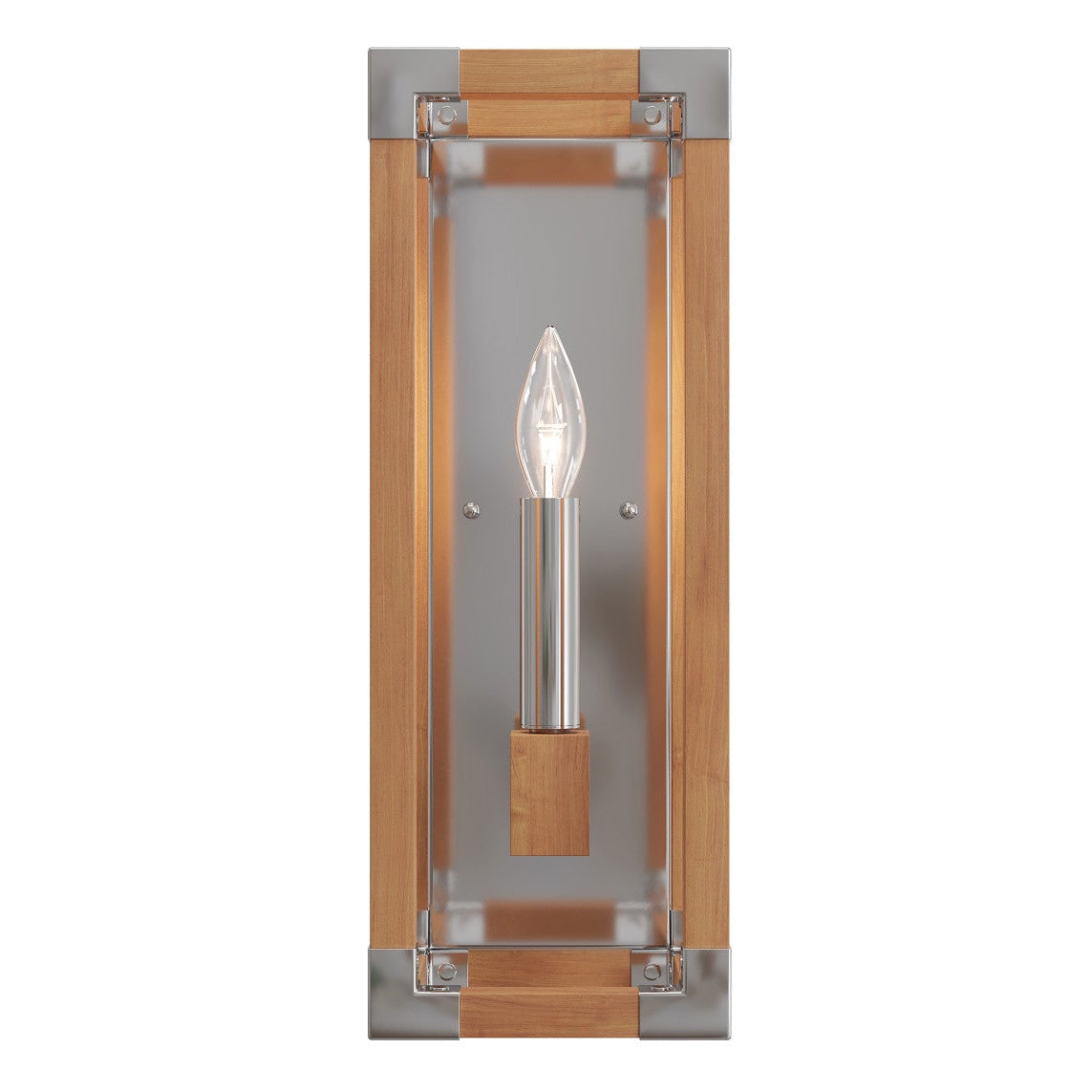 Boyd Natural Wood Frame Wall Sconce