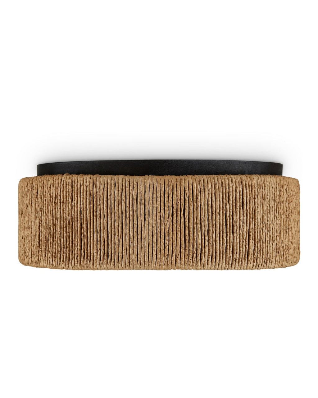14-Inch Woven Kraft Paper Twine LED Flush Mount