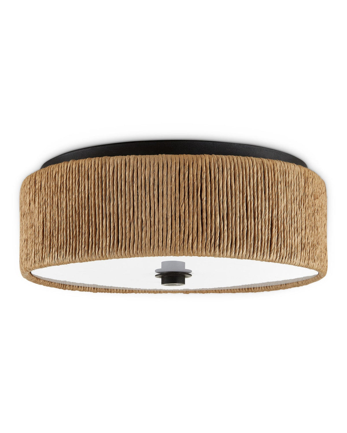 14-Inch Woven Kraft Paper Twine LED Flush Mount