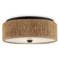 14-Inch Woven Kraft Paper Twine LED Flush Mount