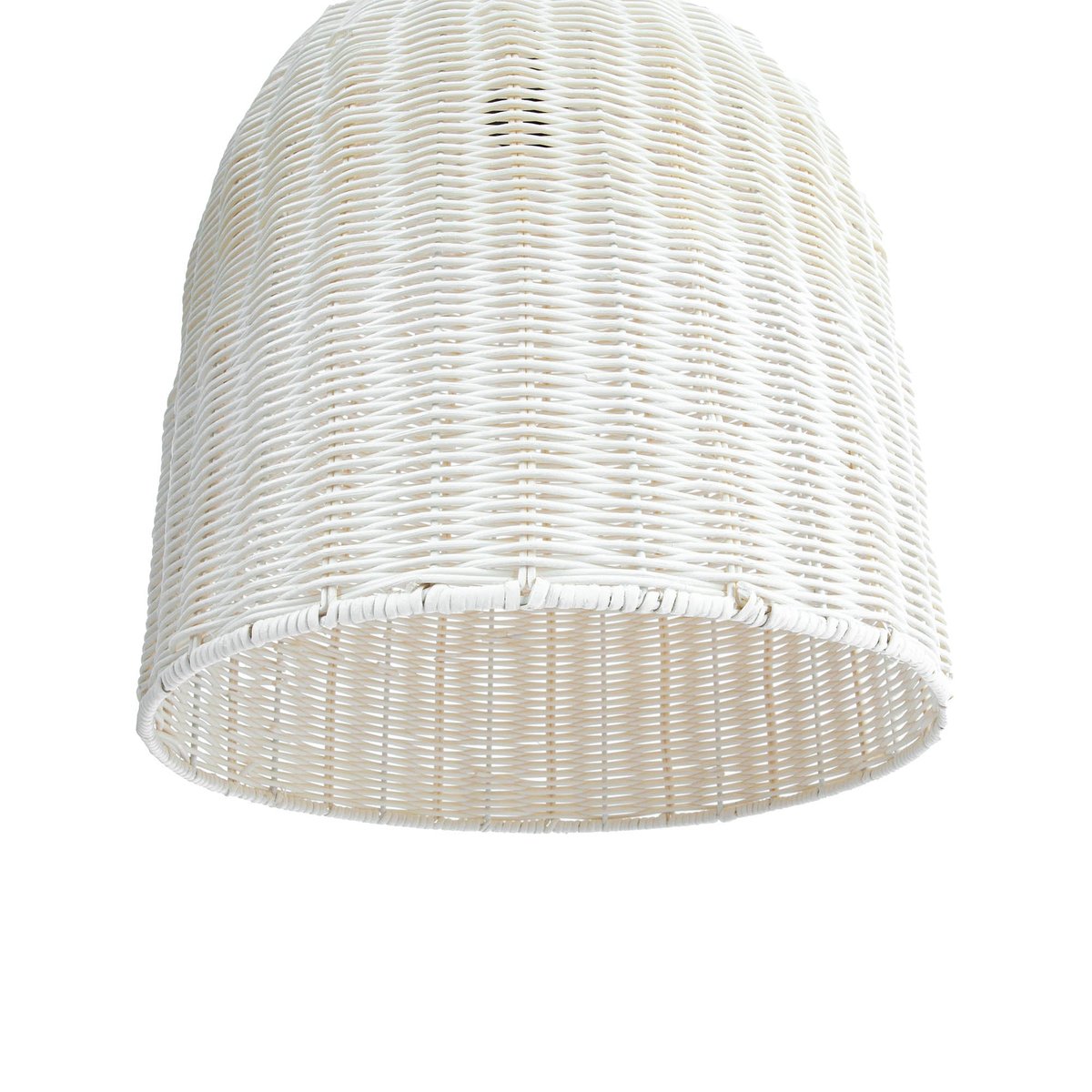 White Woven Rattan Chandelier