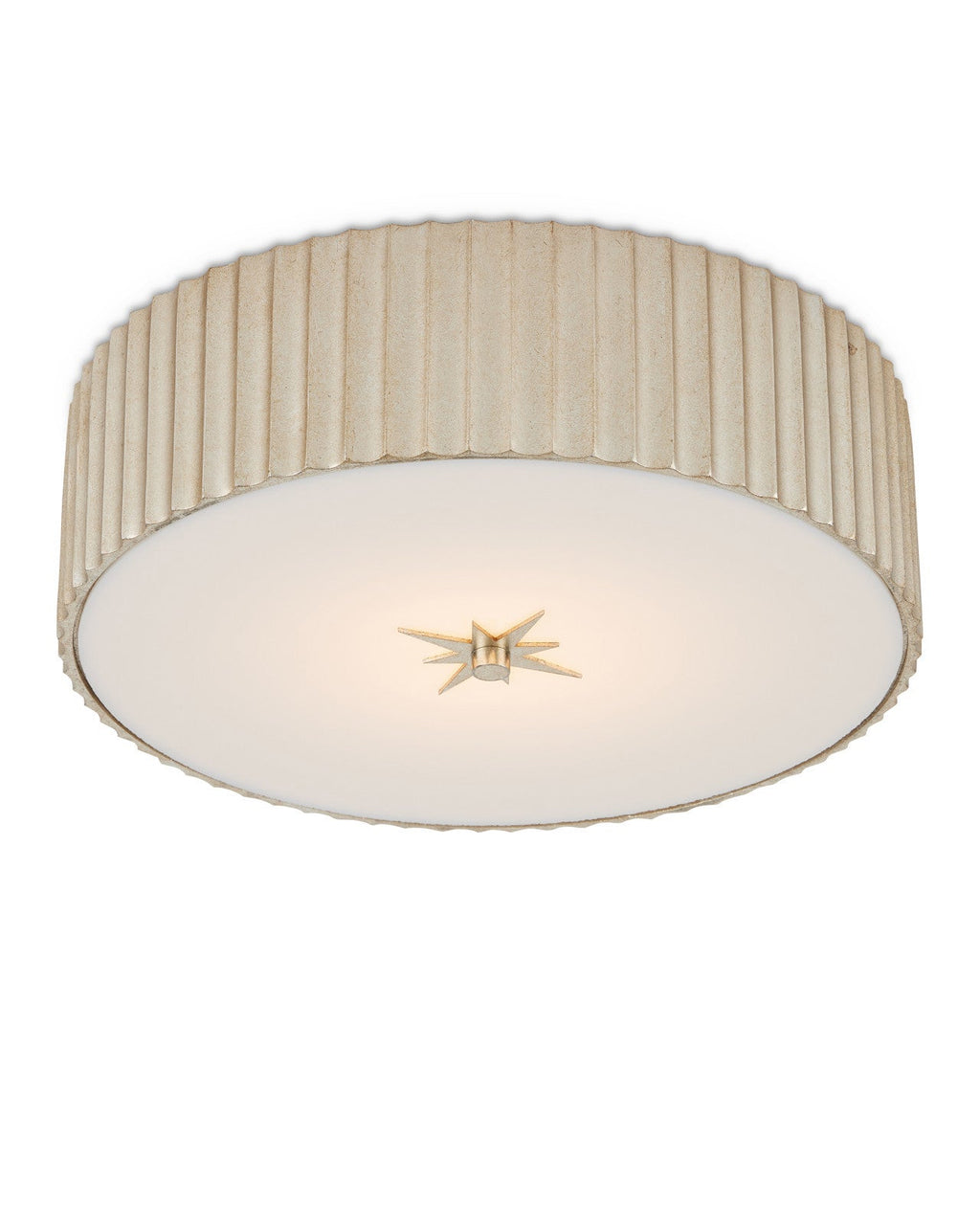 14-Inch Silver Leaf LED Flush Mount