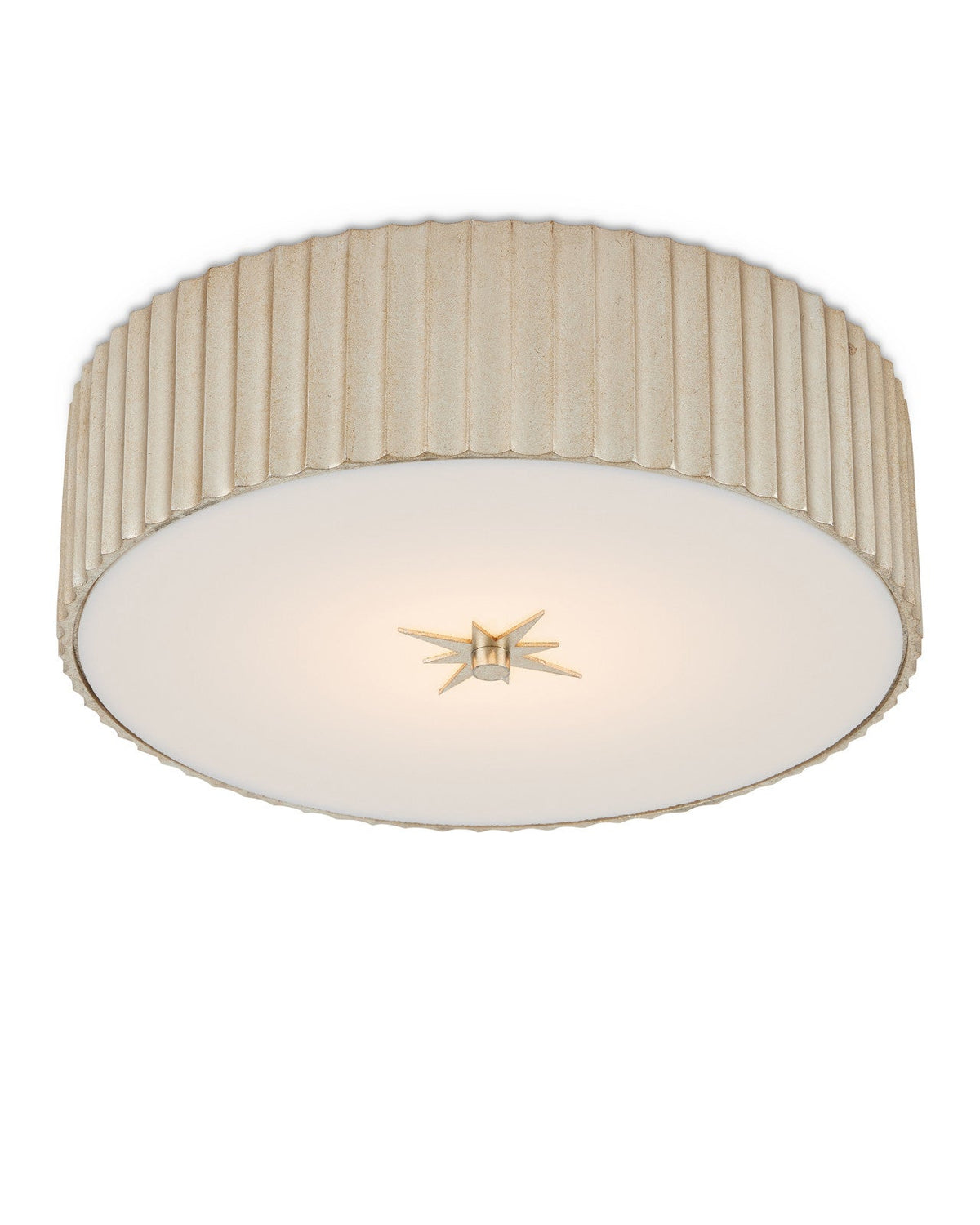 14-Inch Silver Leaf LED Flush Mount