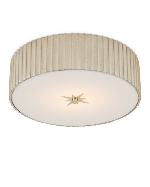 14-Inch Silver Leaf LED Flush Mount