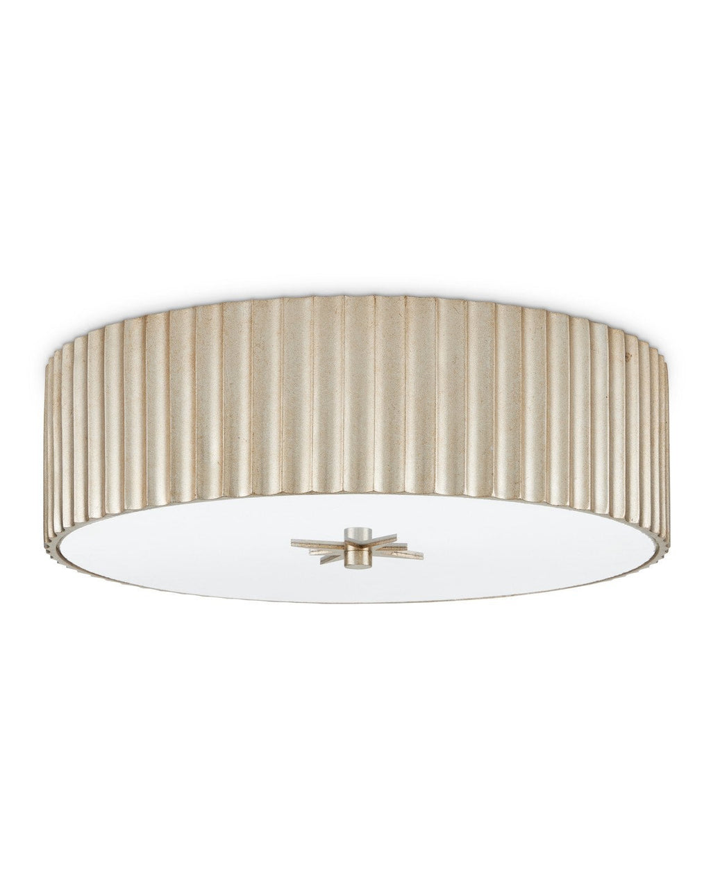 14-Inch Silver Leaf LED Flush Mount