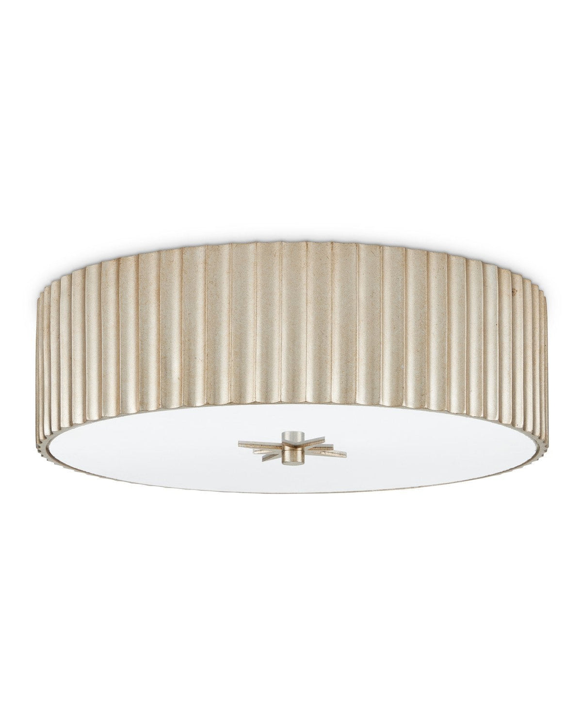 14-Inch Silver Leaf LED Flush Mount