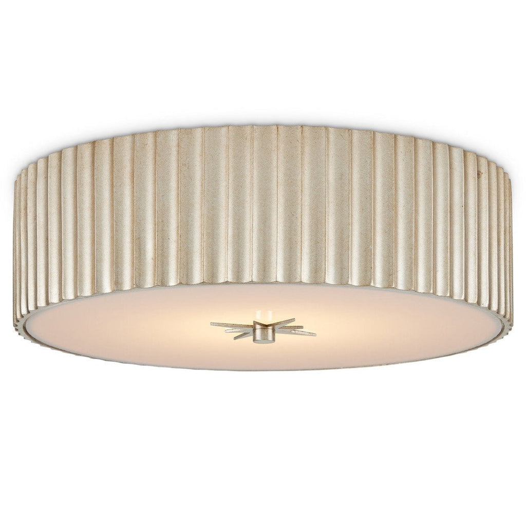 14-Inch Silver Leaf LED Flush Mount