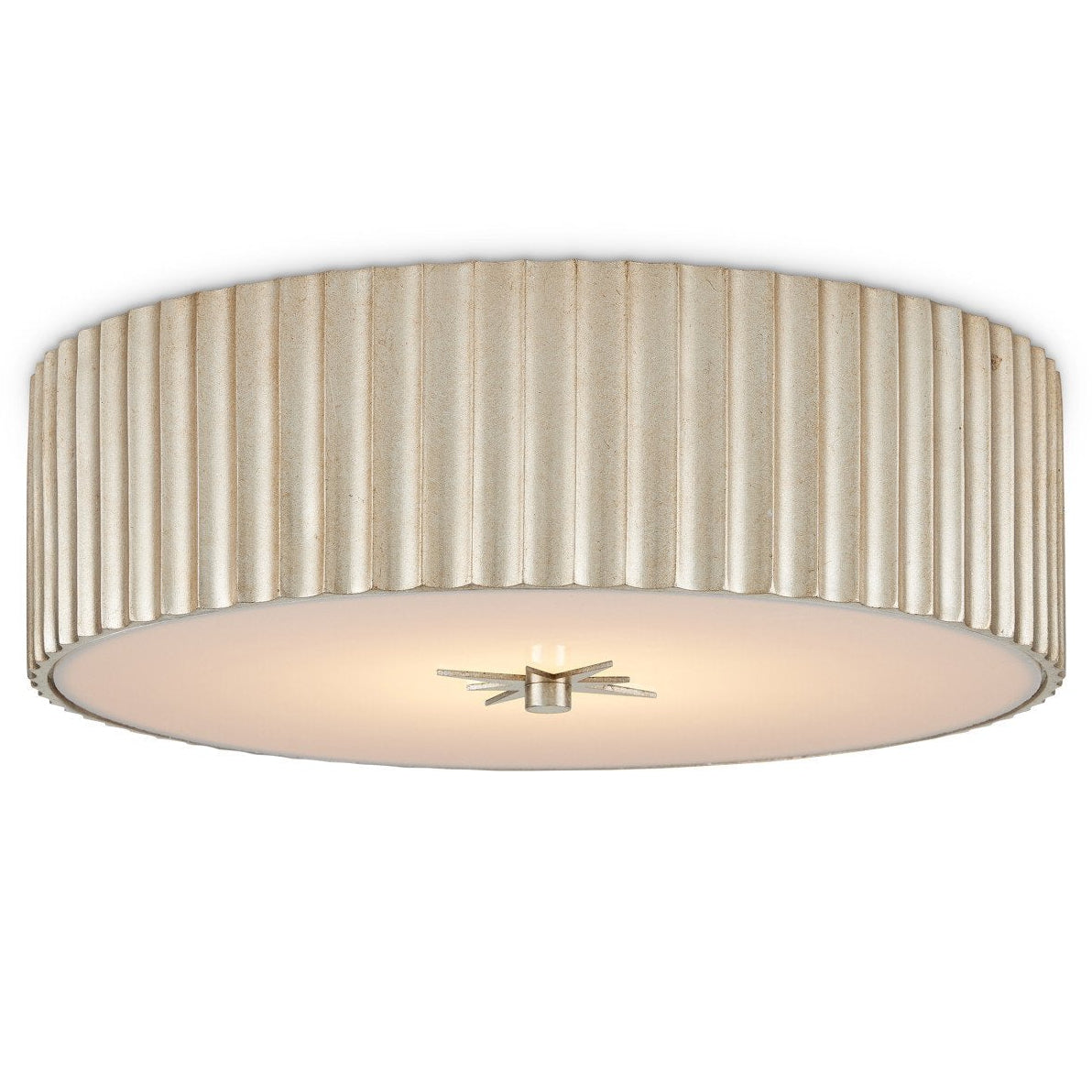 14-Inch Silver Leaf LED Flush Mount
