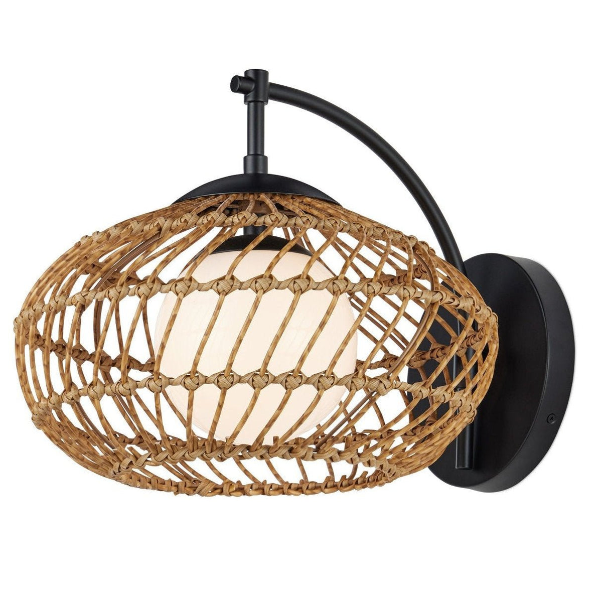 Carriage All-Weather Wicker Outdoor Wall Sconce