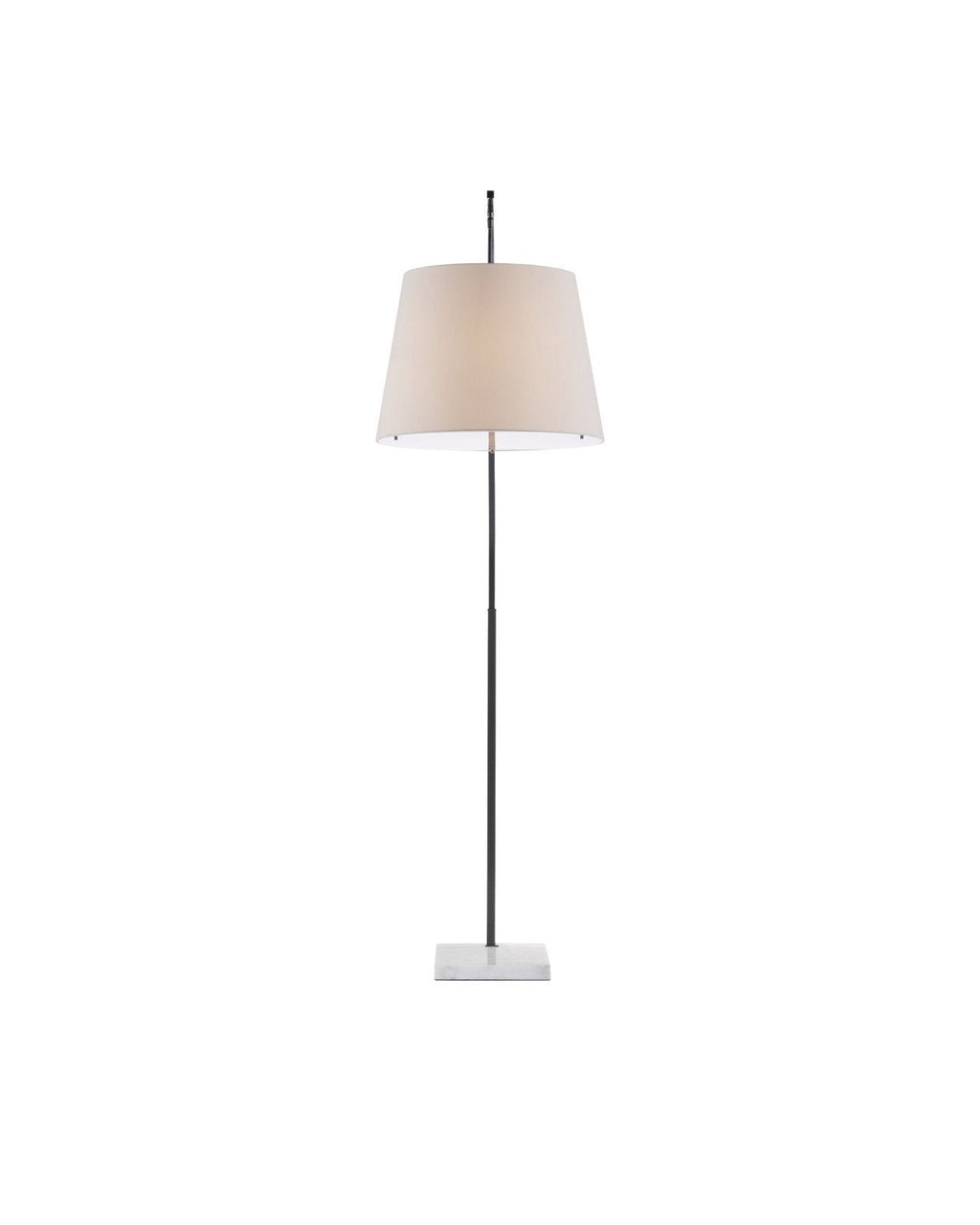 Lampadaire arqué en fer forgé de 87 pouces avec base en marbre