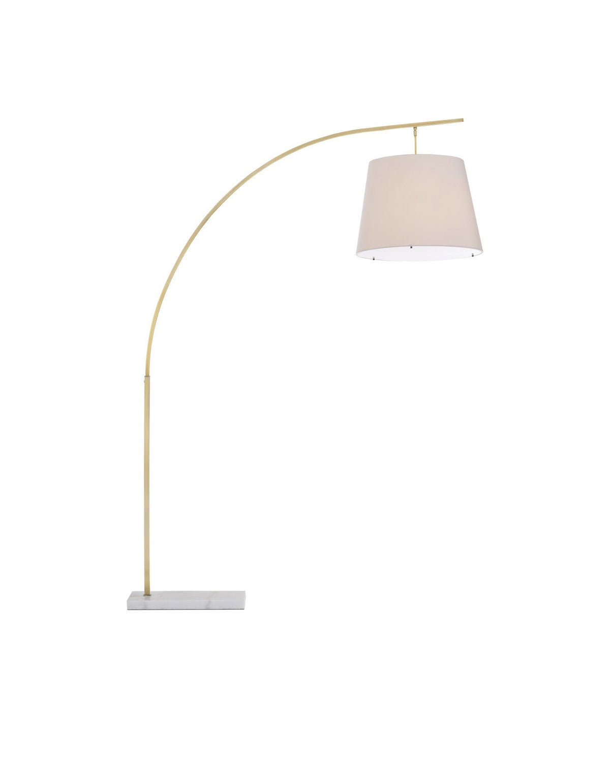 87-Inch Wrought Iron Arc Floor Lamp with Marble Base
