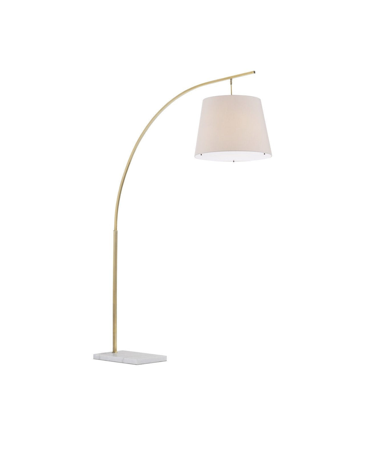 87-Inch Wrought Iron Arc Floor Lamp with Marble Base