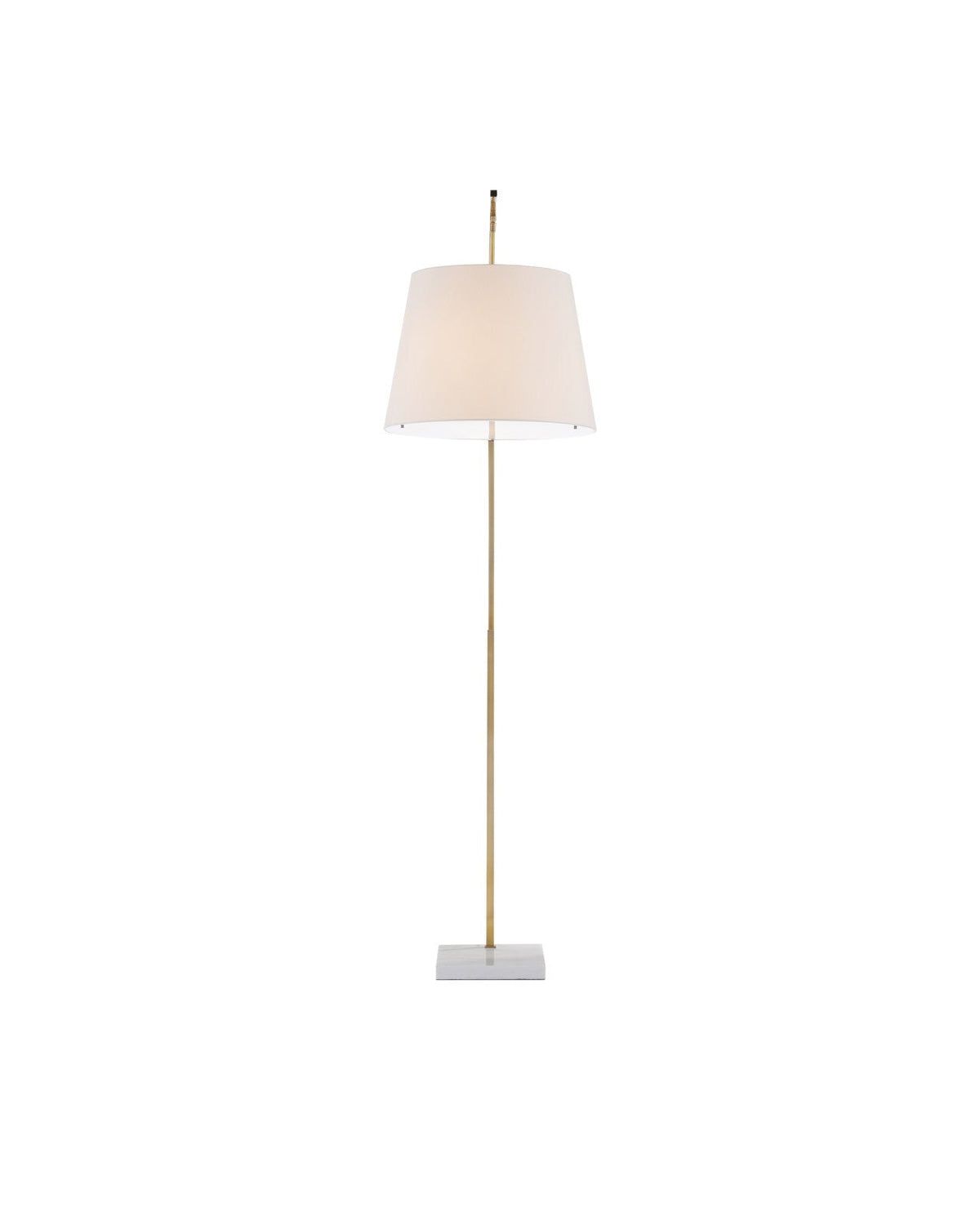 Lampadaire arqué en fer forgé de 87 pouces avec base en marbre
