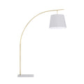 Lampadaire arqué en fer forgé de 87 pouces avec base en marbre
