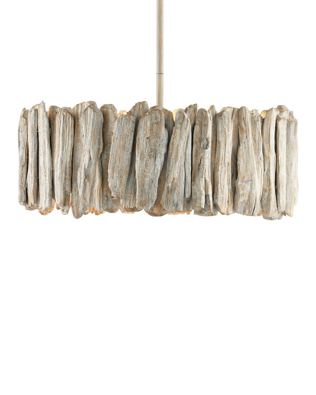 Plafonnier semi-affleurant de 19.5 pouces en bois blanchi