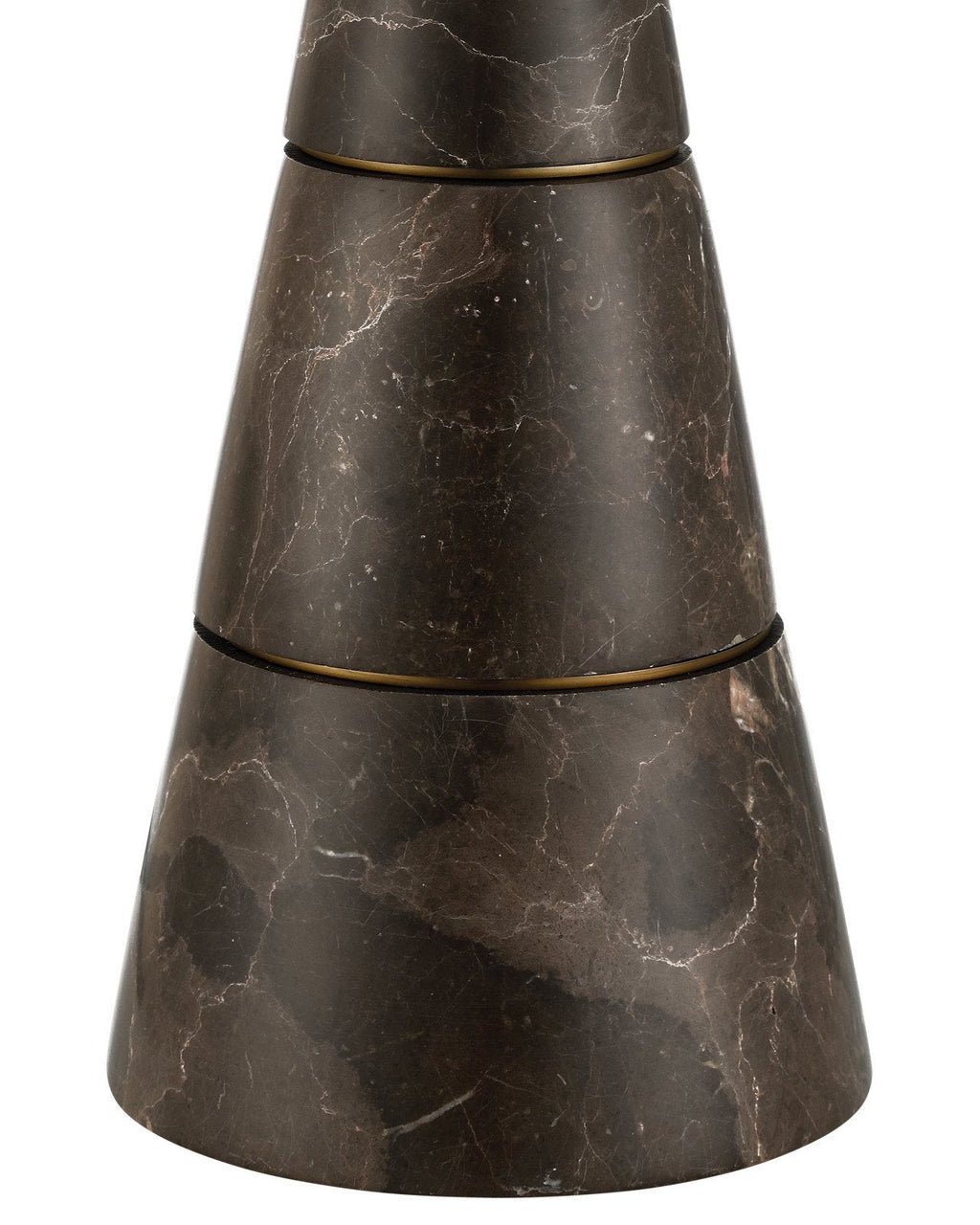 Lampe de bureau en marbre brun de 24 pouces avec abat-jour en dôme de laiton