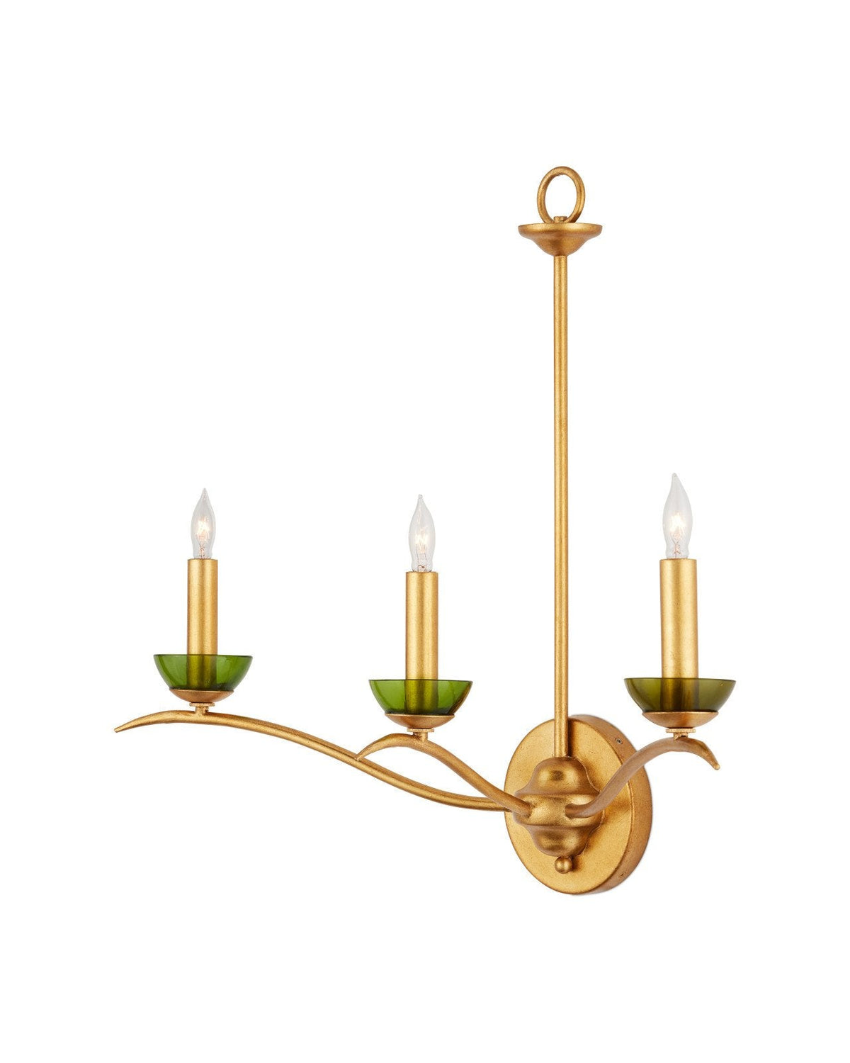 Flannery Gold Leaf Wall Sconce