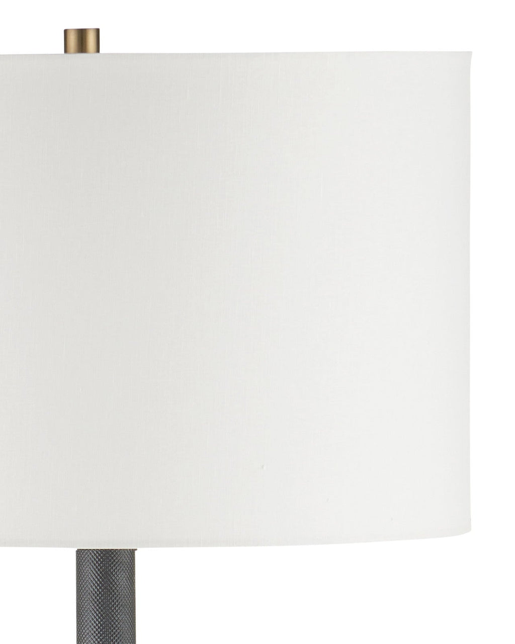 Lampadaire de 62 pouces en aluminium noir moleté avec accents en laiton