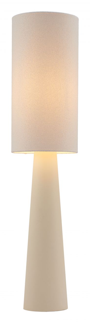 51.2-Inch White Floor Lamp with Powder-Coated Steel Frame