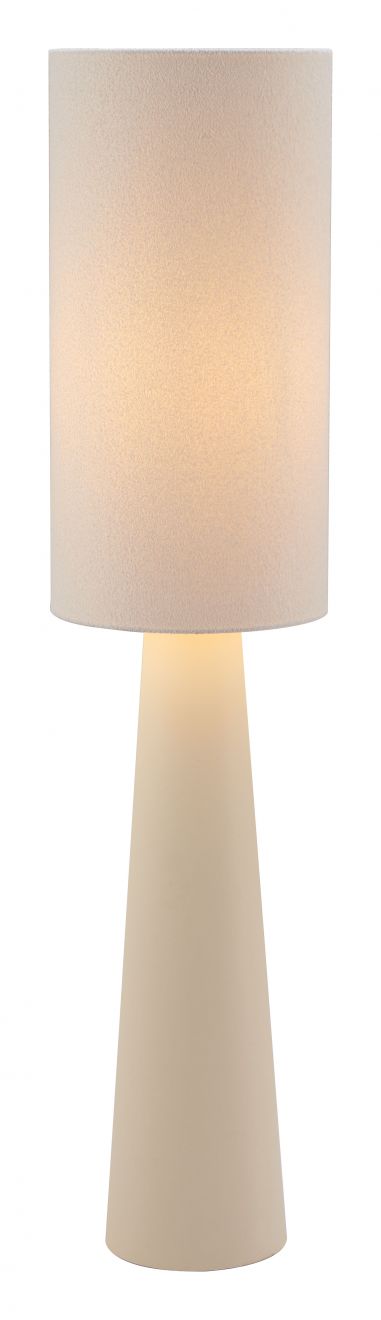 Lampadaire blanc de 51.2 pouces avec structure en acier thermolaqué