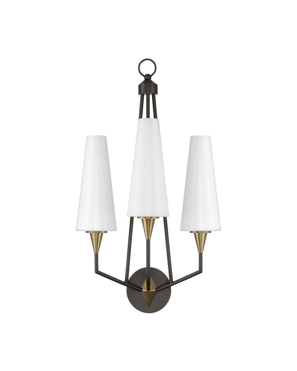 Applique murale LED de 33-Inch à 3 lumières, finition bronze et laiton