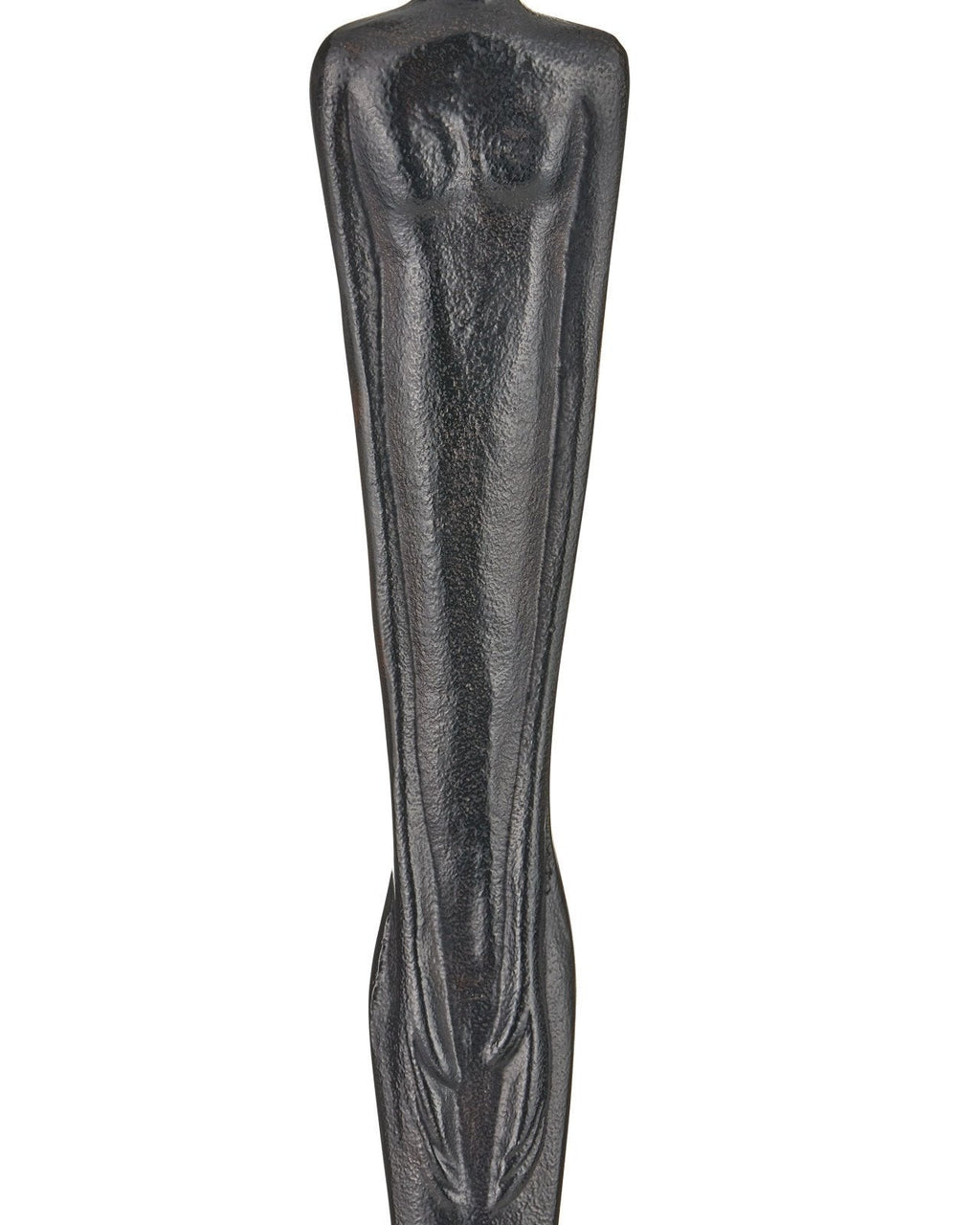 64-Zoll-Skulptur-Stehlampe aus schwarzem Aluminiumguss