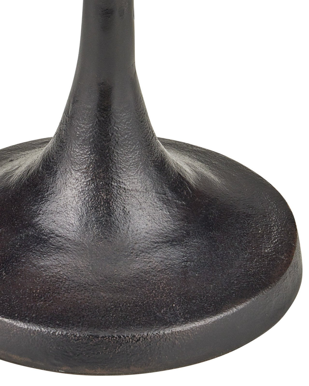 64-Inch Sculptural Black Cast Aluminum Floor Lamp