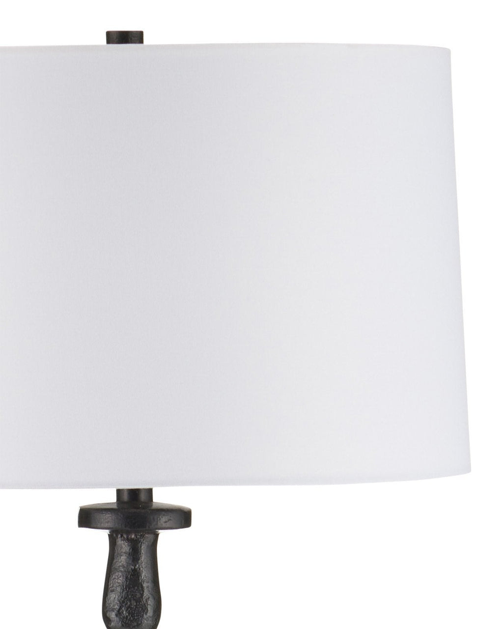 64-Zoll-Skulptur-Stehlampe aus schwarzem Aluminiumguss