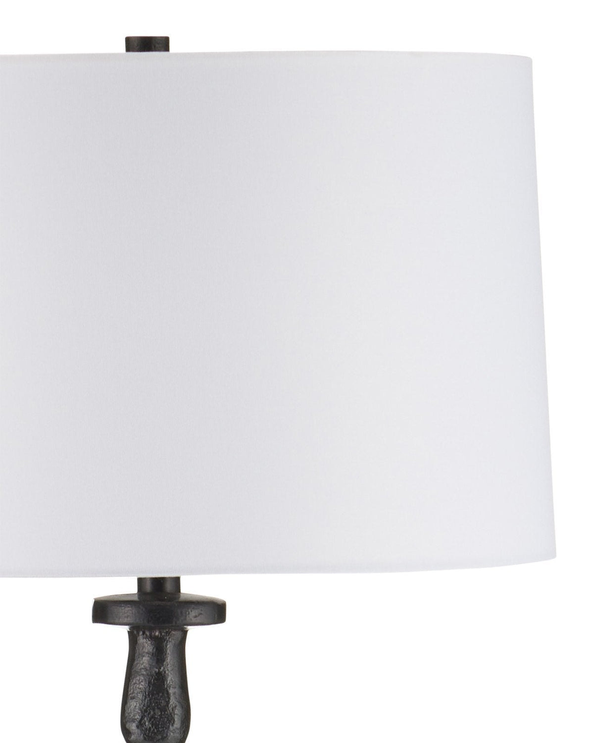 64-Inch Sculptural Black Cast Aluminum Floor Lamp