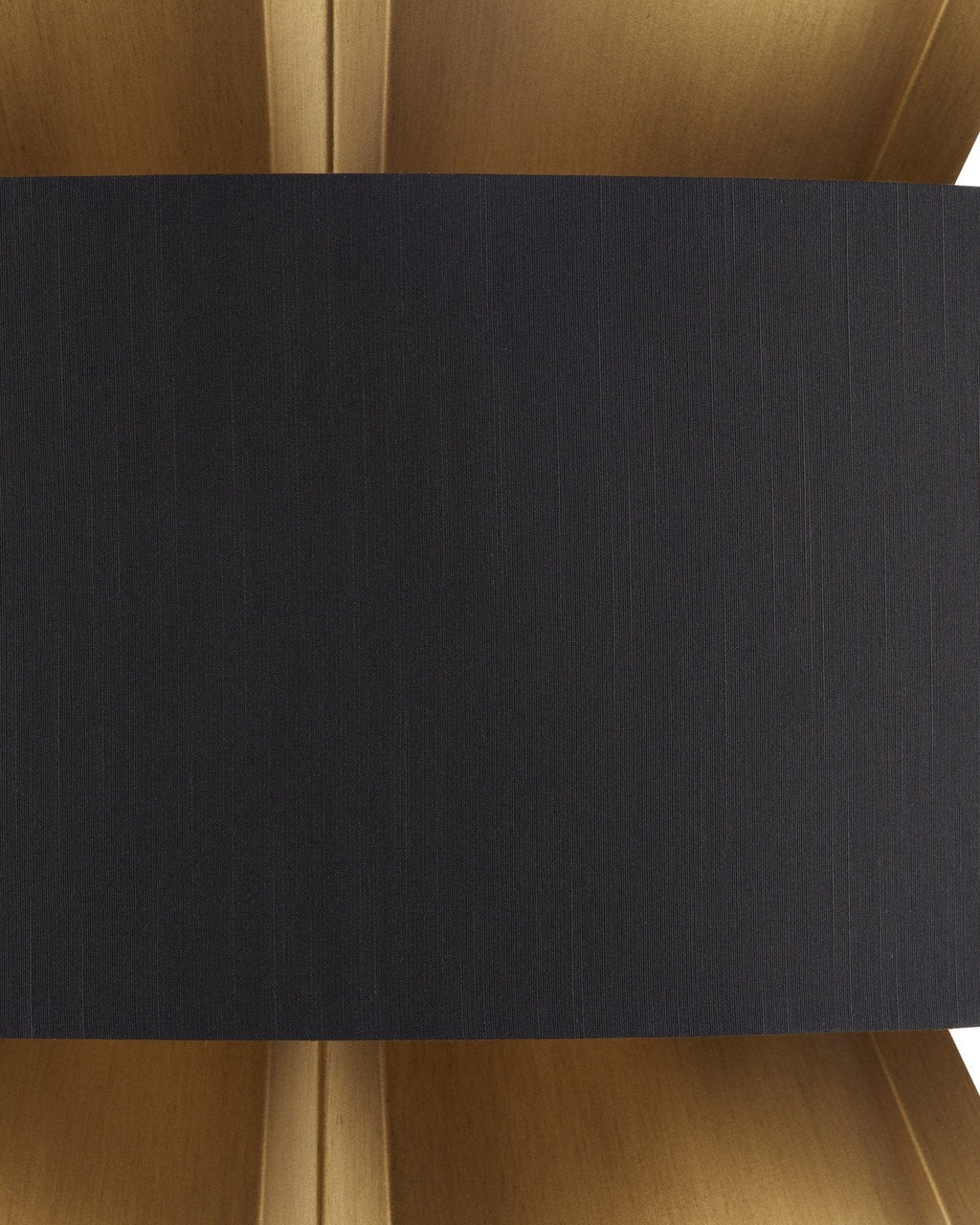 Lustre tambour de 24 pouces en fer finition laiton et tissu noir