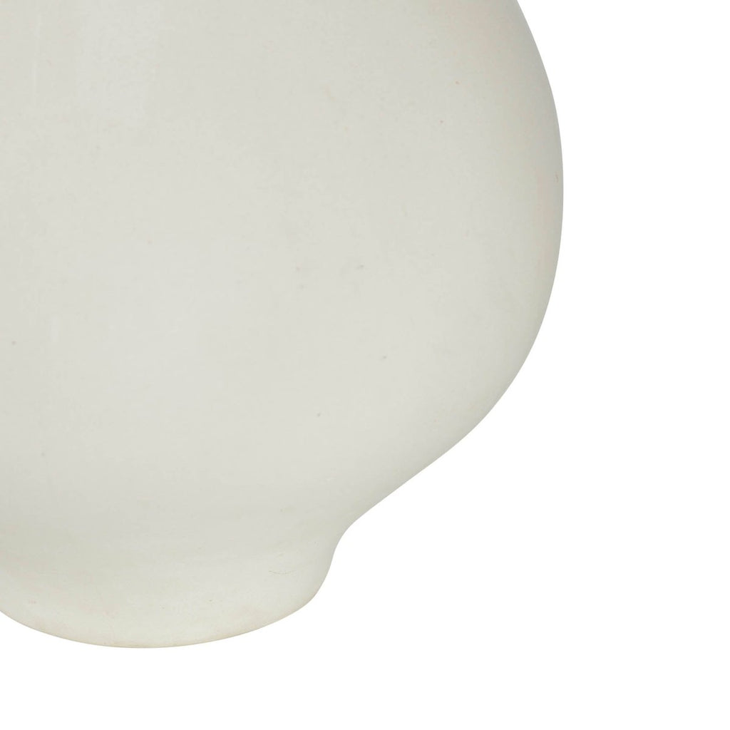 Lampe de table en céramique blanche de 28.75 pouces avec abat-jour en lin