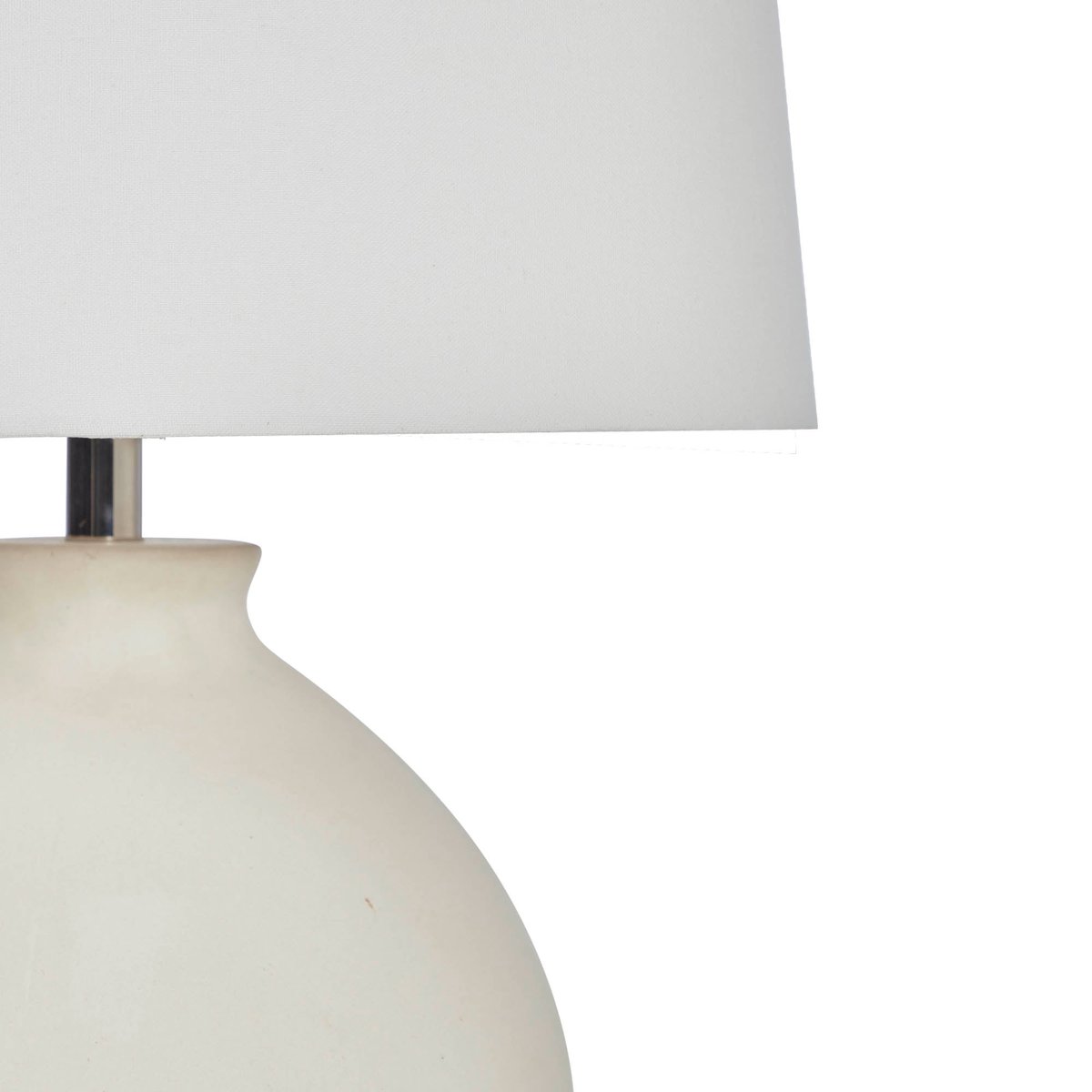 Lampe de table en céramique blanche de 28.75 pouces avec abat-jour en lin