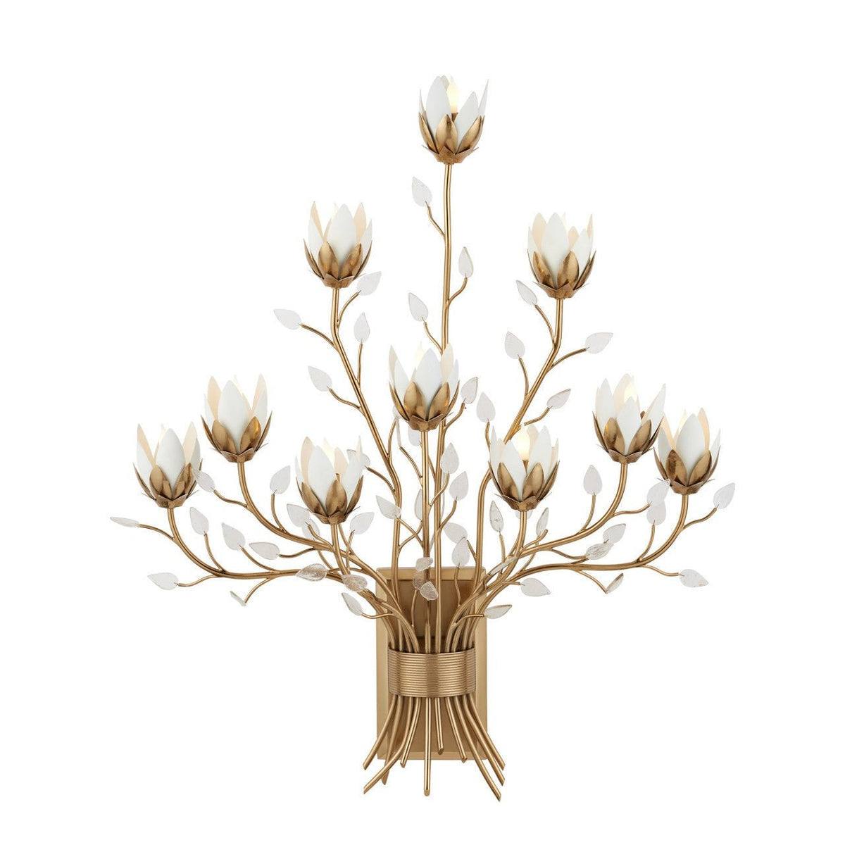 Star Magnolia Gold Wall Sconce