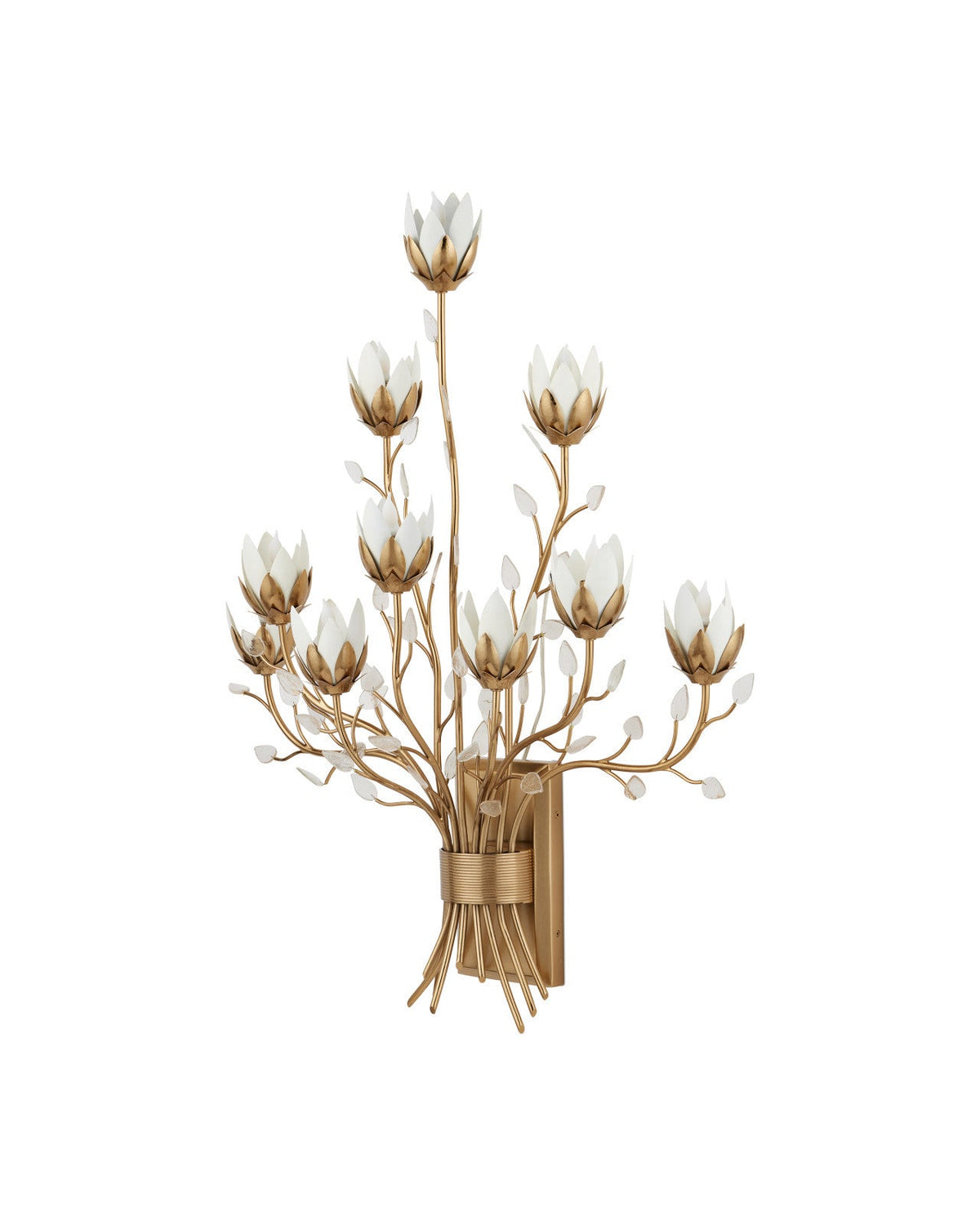 Star Magnolia Gold Wall Sconce
