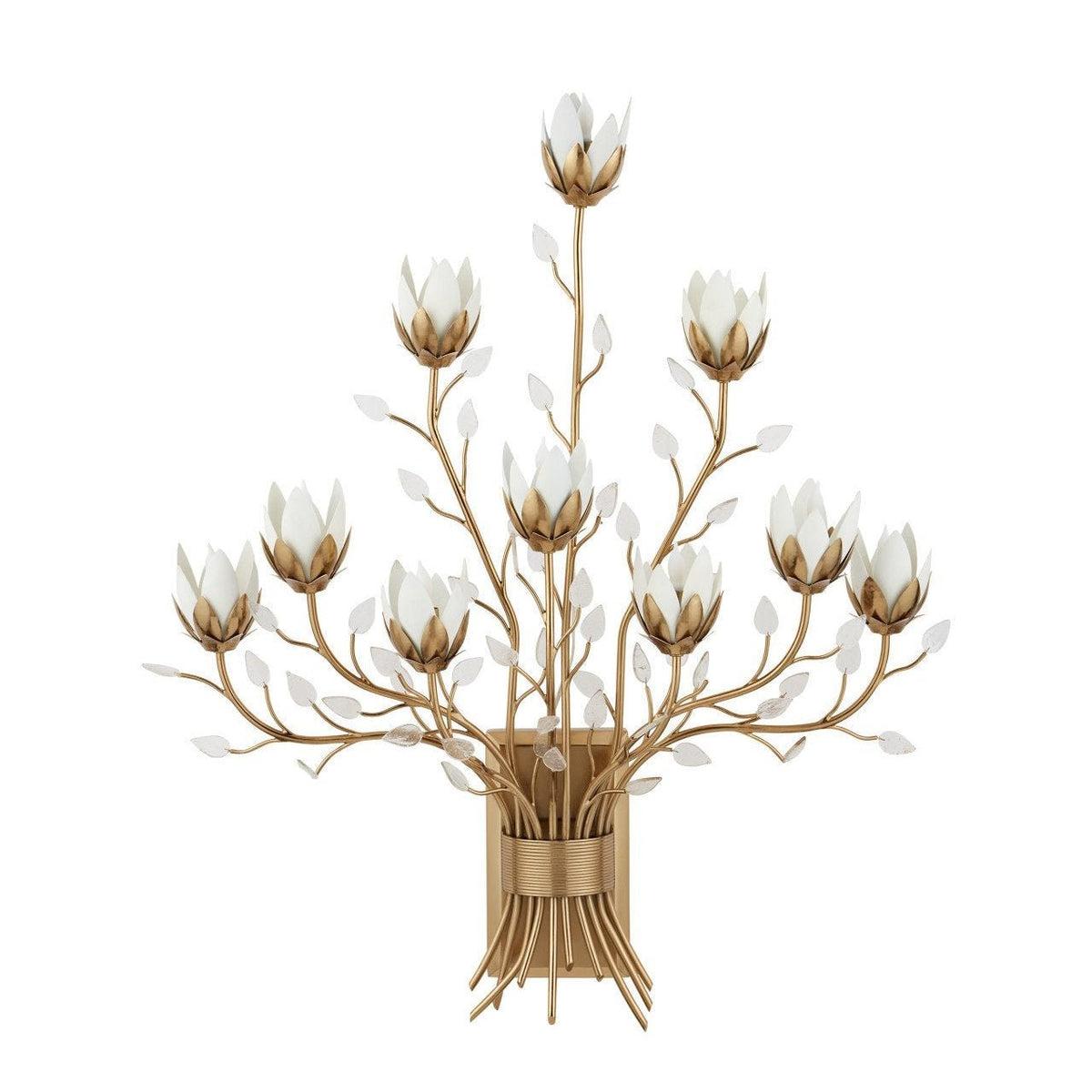 Star Magnolia Gold Wall Sconce