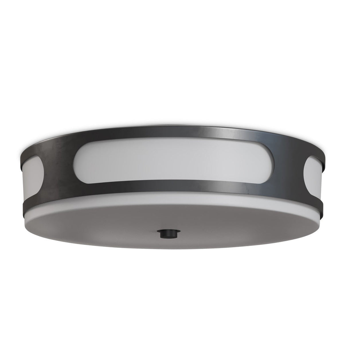 17.5-Inch Black Metal Outdoor LED Flush Mount