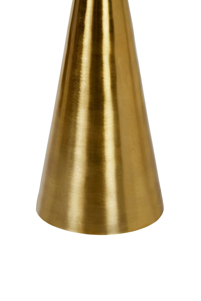 Lampadaire de 58.5 pouces en aluminium finition or avec abat-jour en lin
