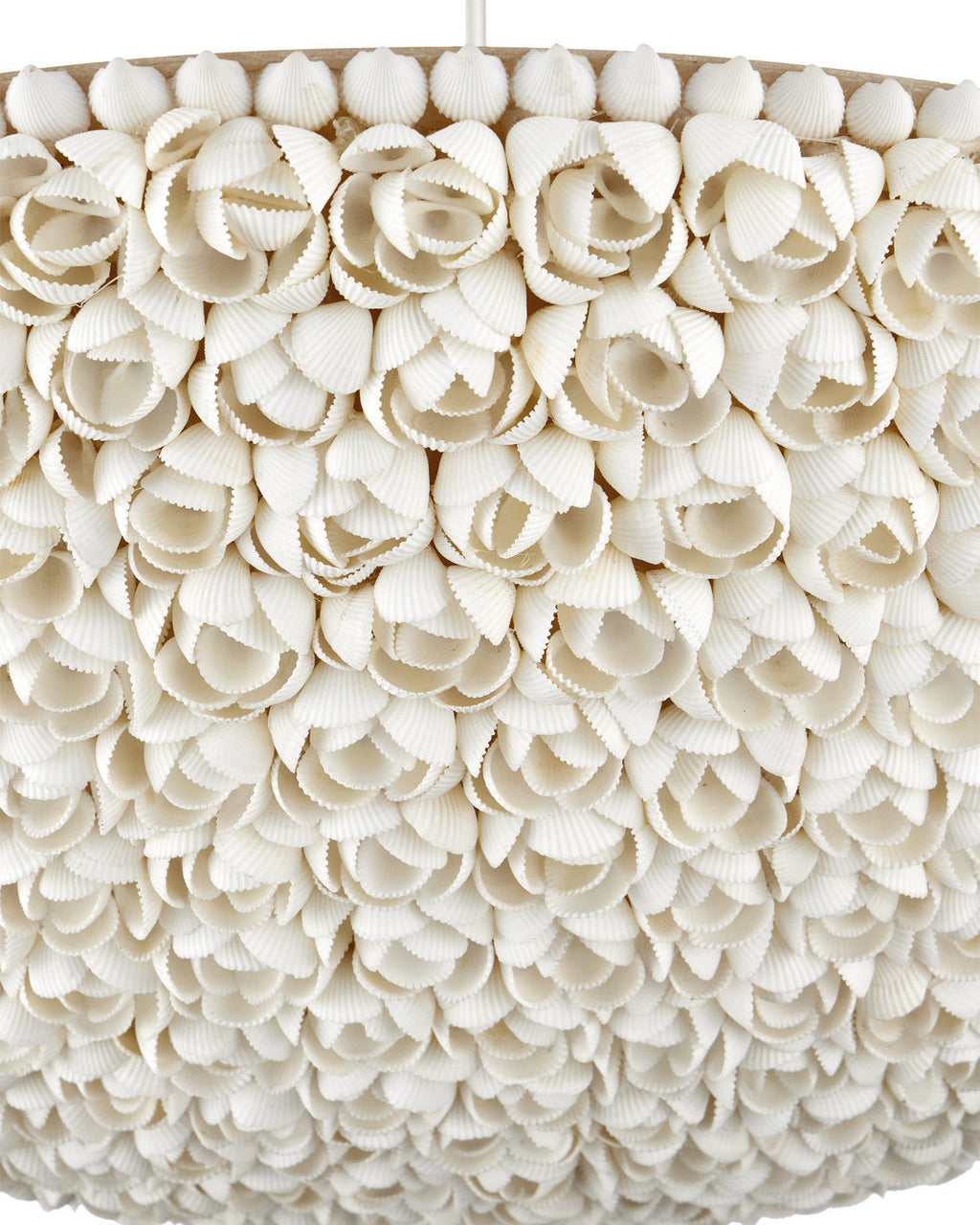 Layered Natural Shell LED Bowl Chandelier