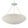 Layered Natural Shell LED Bowl Chandelier