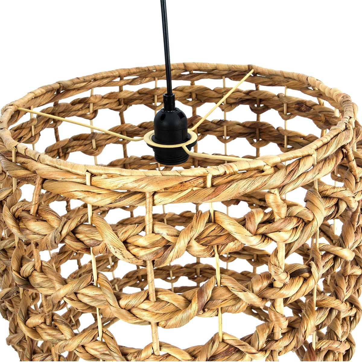 Round Woven Water Hyacinth Chandelier